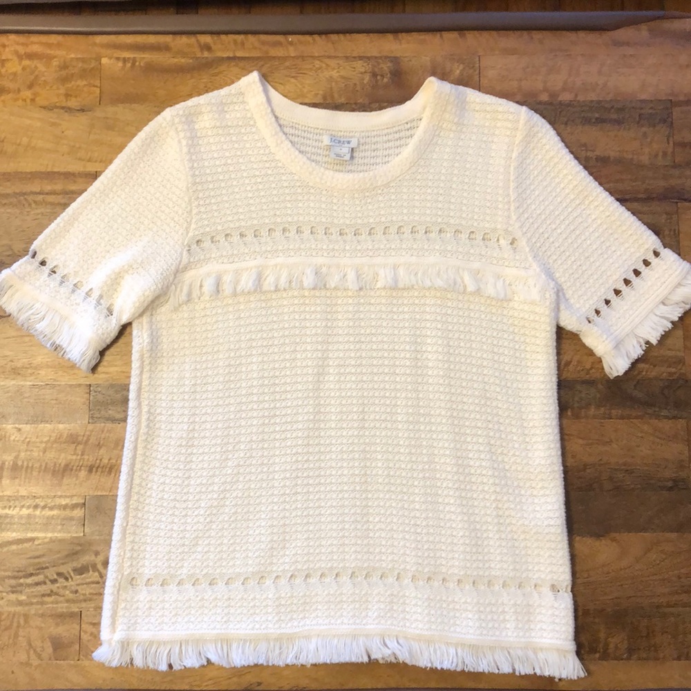 JCREW Fringe Sweater